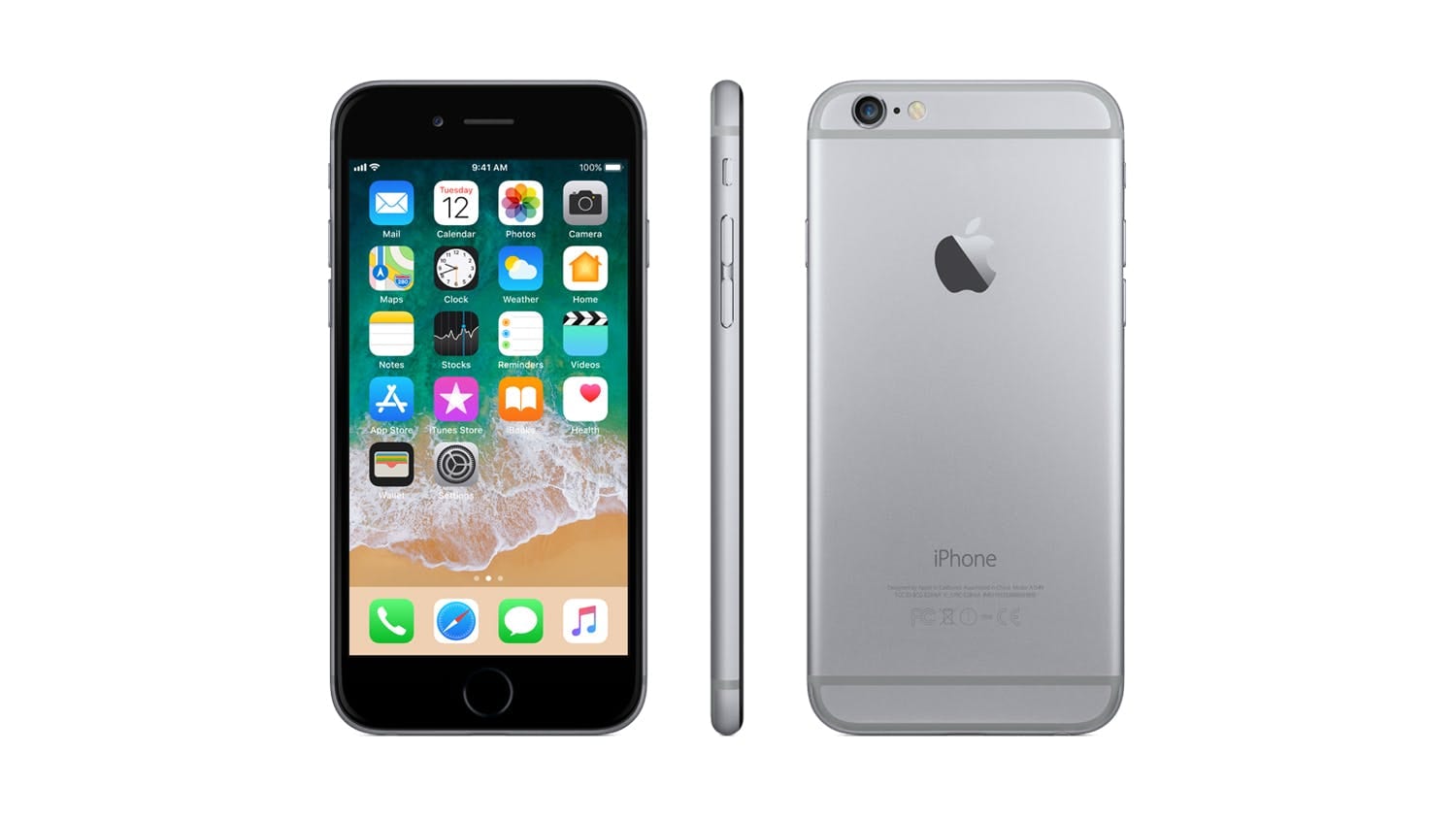 iPhone6 64GB バッテリー89% 画面割れ、黄ばみあり - メルカリ